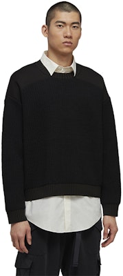 Y-3 Utility Crew Sweater Musim Luruh & Sejuk Hitam. 39-H63084 Order Y-3 Utility Crew Sweater Musim Luruh & Sejuk Hitam. 39-H63084
