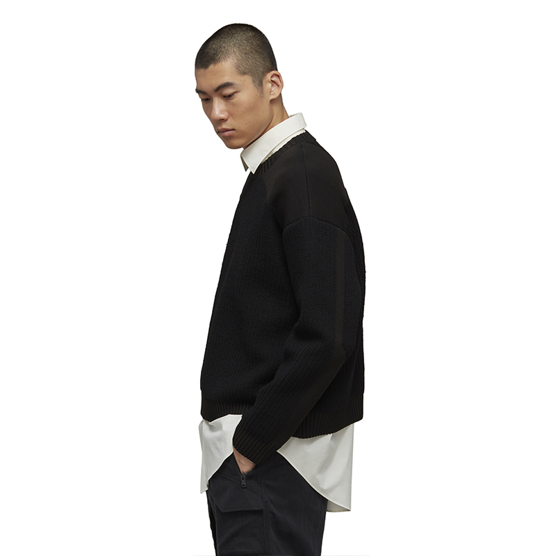 Shop Y-3 Utility Crew Sweater Musim Luruh & Sejuk Hitam. 39-H63084