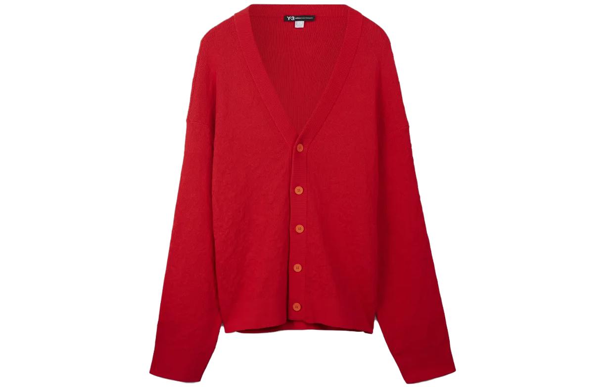 Y-3 V-Neck Solid Casual Knit Sweater Unisex. IB4791