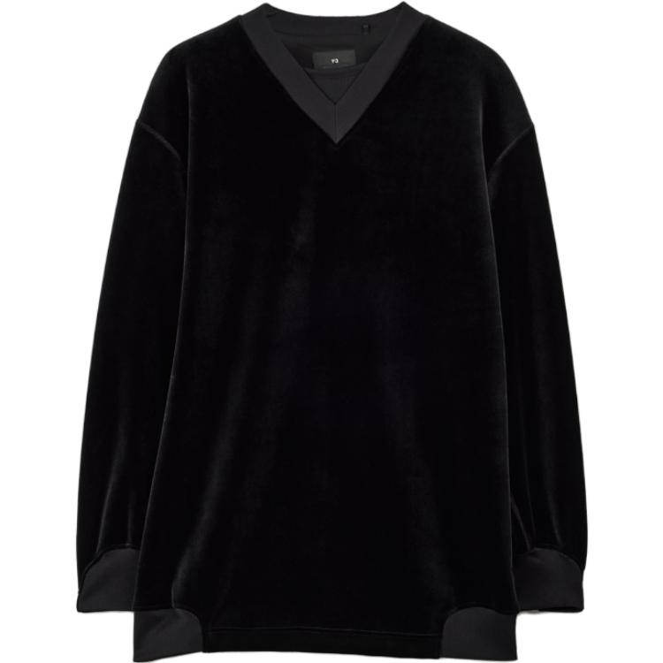 Order Y-3 Velvet Crew Minimalist Pullover Sweatshirt Unisex Black IL2146