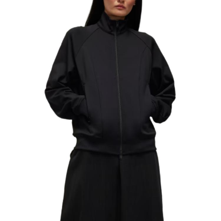 Purchase Y-3 W Track Jacket Black  Zipper Stand Collar Long Sleeve Outerwear JD9793