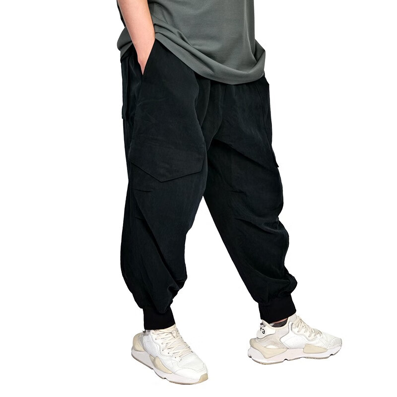 Shop Y-3 W Twill Cargo Pants Seluar Kasual Potongan Longgar Hitam. IP7923