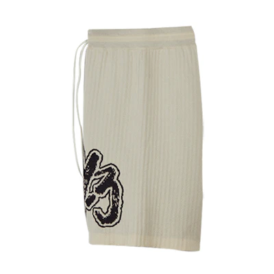 Y-3 White Big Logo Relaxed Fit Shorts Unisex Casual Wear IA3105