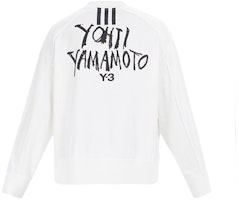 Y-3 White Crewneck Sweatshirt with Signature Logo on Back DY7158 Y-3 White Crewneck Sweatshirt with Signature Logo on Back DY7158