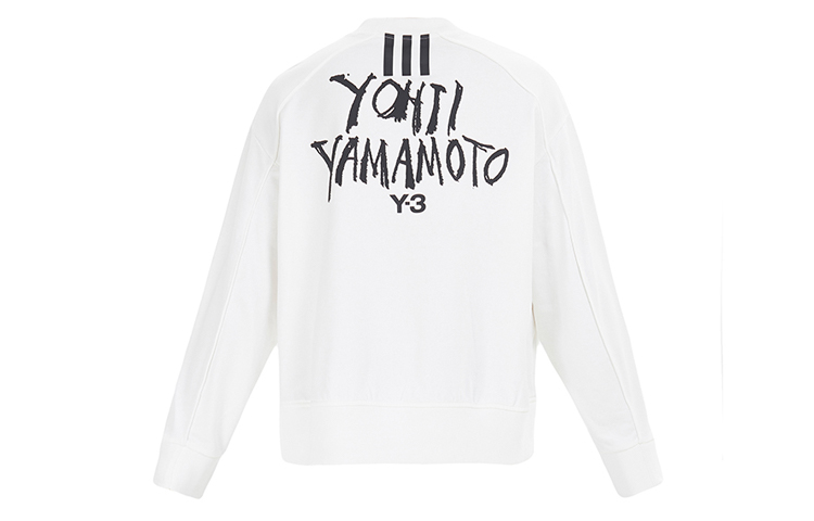Order Y-3 白色圆领卫衣，背面标志性Logo设计 DY7158