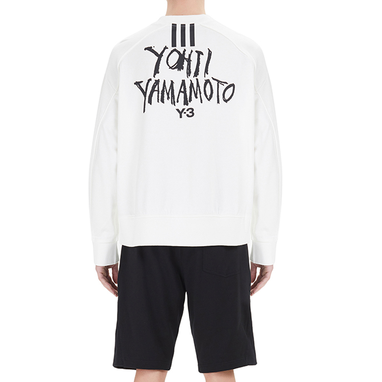 Purchase Y-3 白色圆领卫衣，背面标志性Logo设计 DY7158