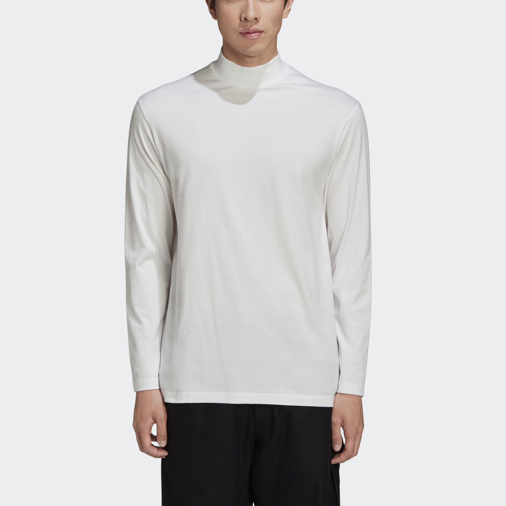 Shop Y-3 メンズ ホワイト ミニマリスト ロングスリーブ カジュアル Tシャツ GK4496