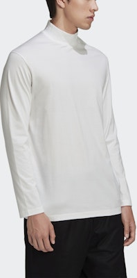 Y-3 メンズ ホワイト ミニマリスト ロングスリーブ カジュアル Tシャツ GK4496 Details for Y-3 メンズ ホワイト ミニマリスト ロングスリーブ カジュアル Tシャツ GK4496