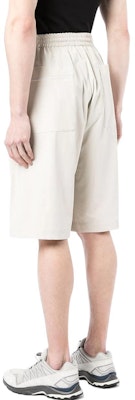 Y-3 White Solid Color Drawstring Waist Knee-Length Shorts Men HG6244 Shop Y-3 White Solid Color Drawstring Waist Knee-Length Shorts Men HG6244
