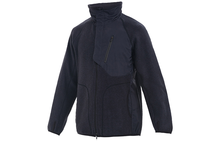 Y-3 Wool Stand Collar Straight-Cut Jacket Men’s Grey GK4376