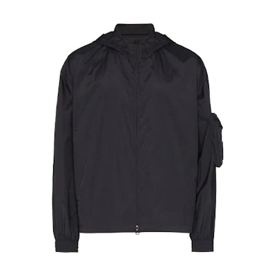 Y-3 Woven Shell Hooded Zip Jacket Black - Unisex Long-Sleeve Casual Outerwear FJ0377