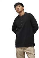 Y-3 WRKWR SS ヘンリーロングスリーブTシャツ ユニセックス ブラック IN8700 Shop Y-3 WRKWR SS ヘンリーロングスリーブTシャツ ユニセックス ブラック IN8700