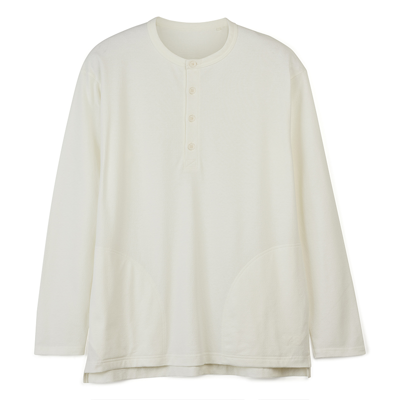 Y-3 WRKWR SS Tee Unisex White Long Sleeve Button Crewneck Shirt. 50-IV5632