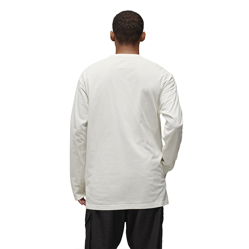 Shop Y-3 WRKWR SS Tee Unisex White Long Sleeve Button Crewneck Shirt. 50-IV5632