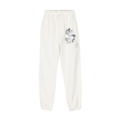 Y-3 adidas White Elastic Waist Relaxed Fit Casual Pants. IV7725