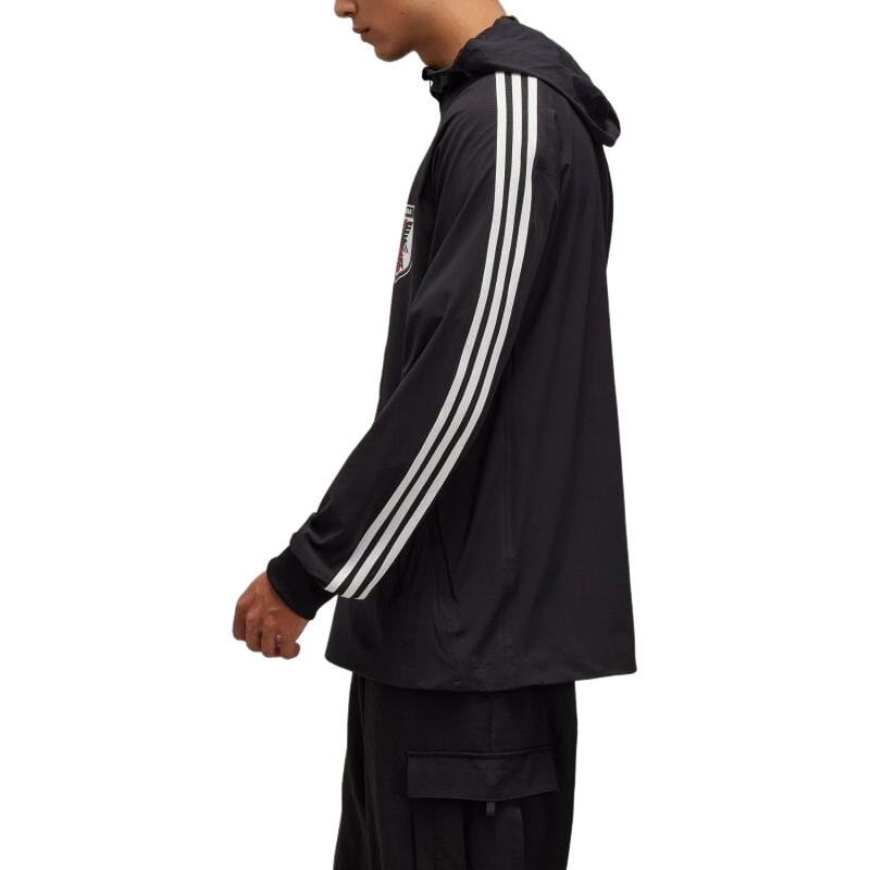 Purchase Y-3 x JFA SS24 Black Three-Stripe Hoodie Jacket Collaboration IW7385