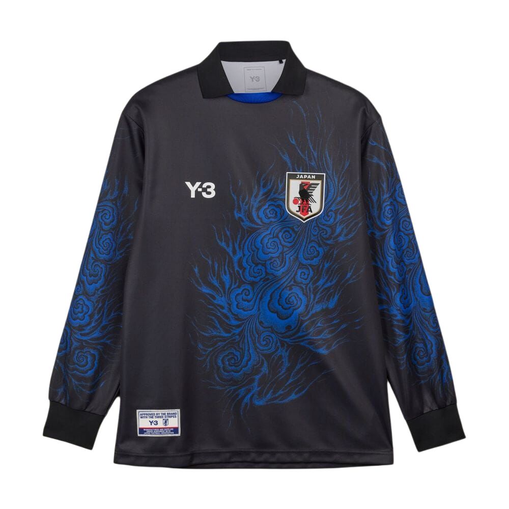 Y-3 x JFA SS24 Unisex Blue Long Sleeve T-Shirt - Stylish & Comfortable JC7571