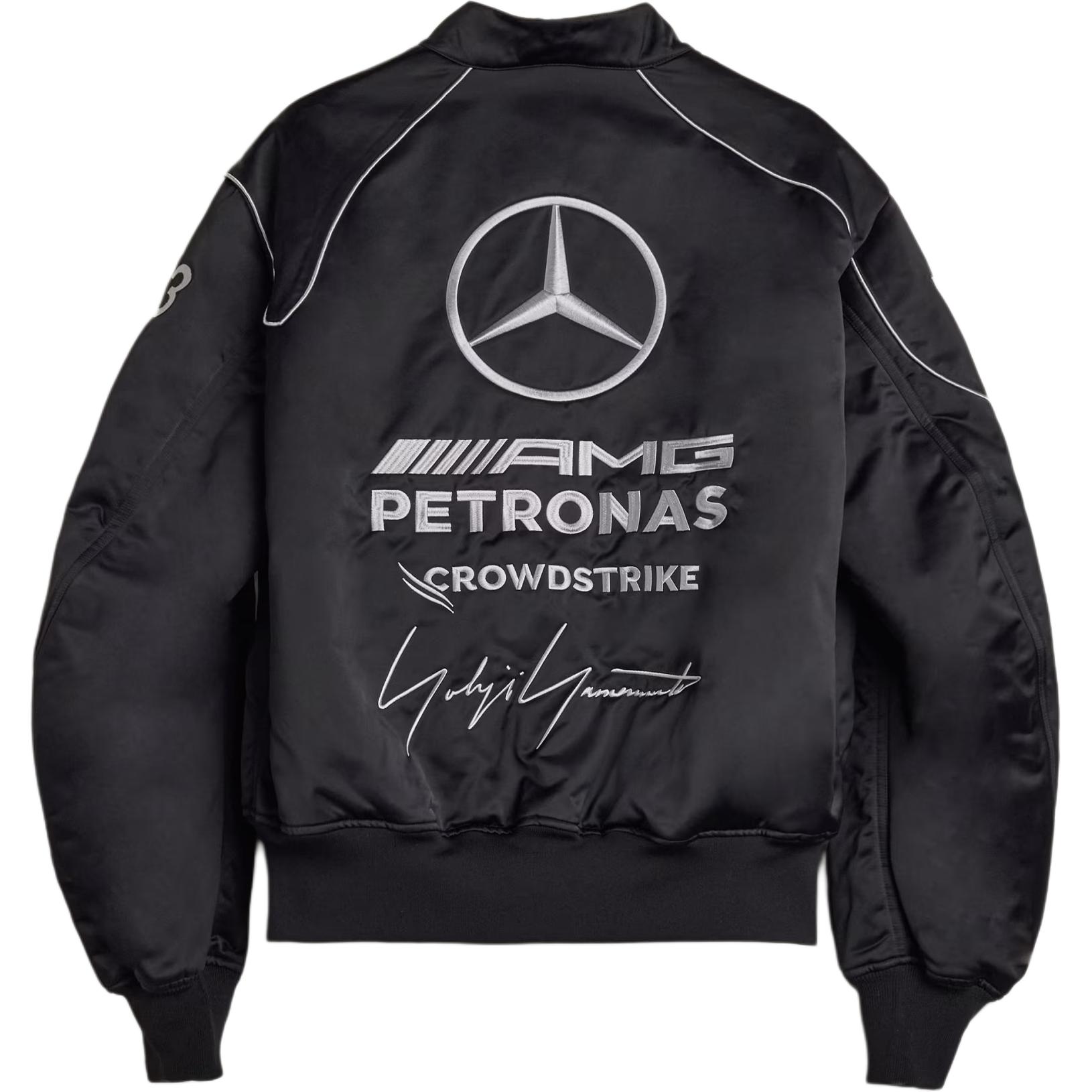 Y-3 x Mercedes-AMG Petronas F1 Logo Bomber Jacket  Zip-Up Long Sleeve KQ9843