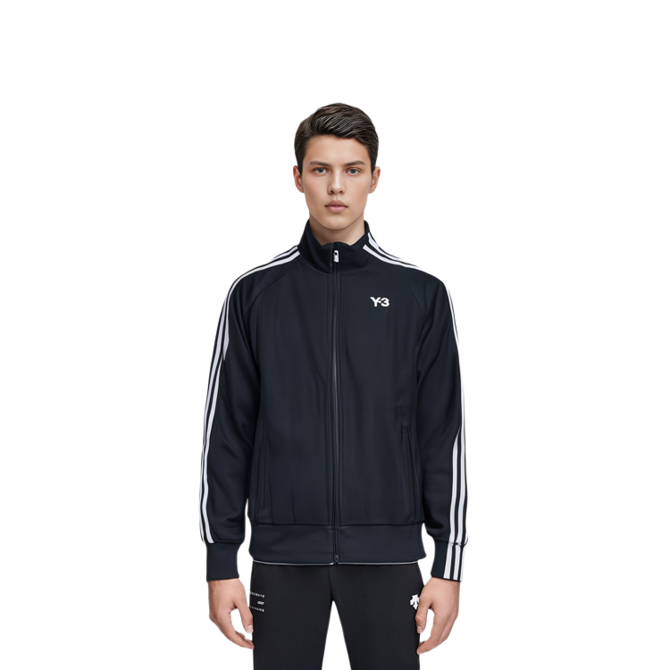 Shop Y-3 x PALACE FW22 黑色高领LOGO夹克 男女同款春秋外套 HN9885