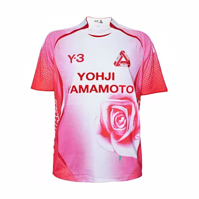 Y-3 PALACE Pink Logo Graphic Tee Spring/Summer Collaboration. HN9879