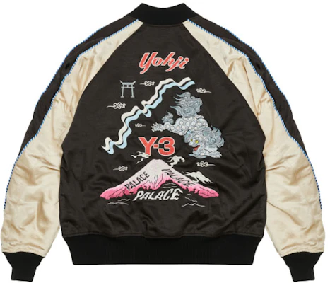 Jaket Kolar Besbol Boleh Balik Y-3 x Palace Hitam Unisex Logo Sulam. HT3752 Order Jaket Kolar Besbol Boleh Balik Y-3 x Palace Hitam Unisex Logo Sulam. HT3752