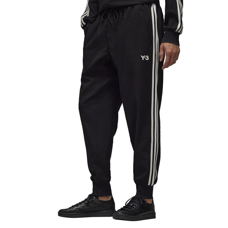 Lookbook Pantalones Jogger Negros con Rayas Y-3 x Real Madrid para Hombre. IT3715