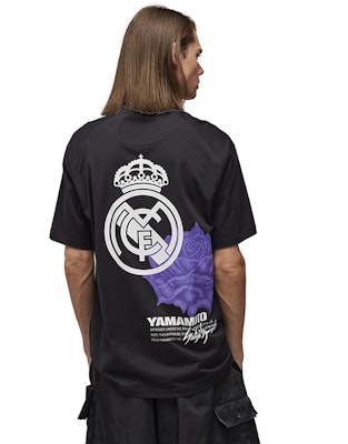 Y-3 × レアル・マドリード コラボ ユニセックス ブラック クルーネックTシャツ IT3719 Purchase Y-3 × レアル・マドリード コラボ ユニセックス ブラック クルーネックTシャツ IT3719