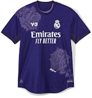 Y-3 x Real Madrid Logo Print Collaboration Purple Soccer T-Shirt Unisex. IU0035 Y-3 x Real Madrid Logo Print Collaboration Purple Soccer T-Shirt Unisex. IU0035