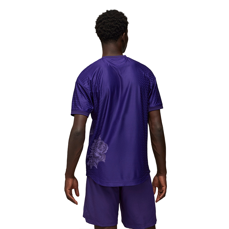 Shop Y-3 x Real Madrid Logo Print Collaboration Purple Soccer T-Shirt Unisex. IU0035