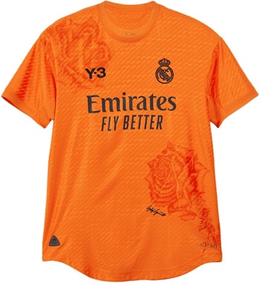 Y-3 x Real Madrid Logo Print Orange Short Sleeve Soccer Jersey for Men. IU0037 Buy Y-3 x Real Madrid Logo Print Orange Short Sleeve Soccer Jersey for Men. IU0037