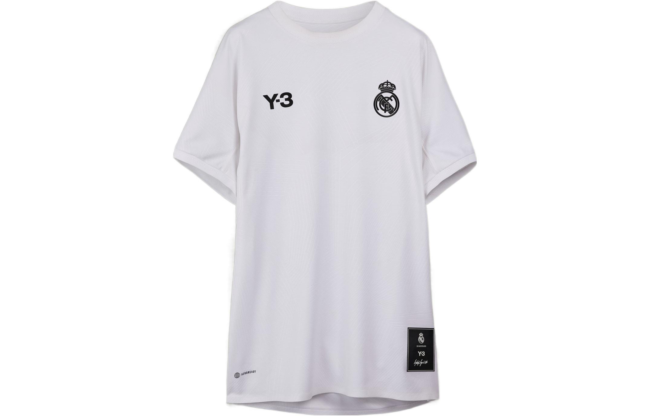 Y-3 x Real Madrid SS22 Logo Print Crewneck T-Shirt White  Tee. HI0925