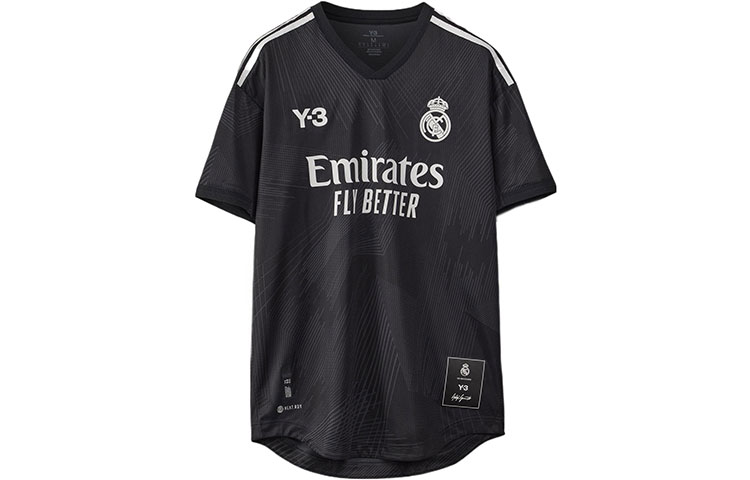 Y-3 x Real Madrid SS22 Logo Print Tee Black  Collaborative T-Shirt. HI3983