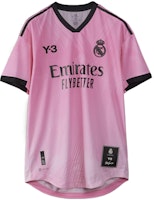 Y-3 x Real Madrid SS22 Pink Logo Graphic V-Neck Tee Collaboration. HI3984 Y-3 x Real Madrid SS22 Pink Logo Graphic V-Neck Tee Collaboration. HI3984