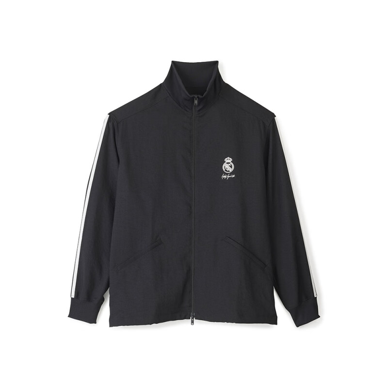 Y-3 x Real Madrid Striped Stand Collar Track Jacket Black (). IT3717
