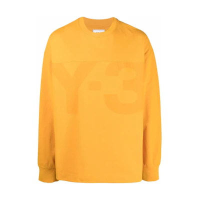 Y-3 Yellow Crewneck Logo Print Sweatshirt GV4210