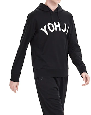 Y-3 Yohji Logo Black Hoodie FJ0440 Details for Y-3 Yohji Logo Black Hoodie FJ0440