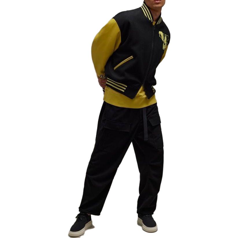 Lookbook Y-3 Zip-Up Stand Collar Jacket Black Yellow Unisex Long Sleeve. IQ2132