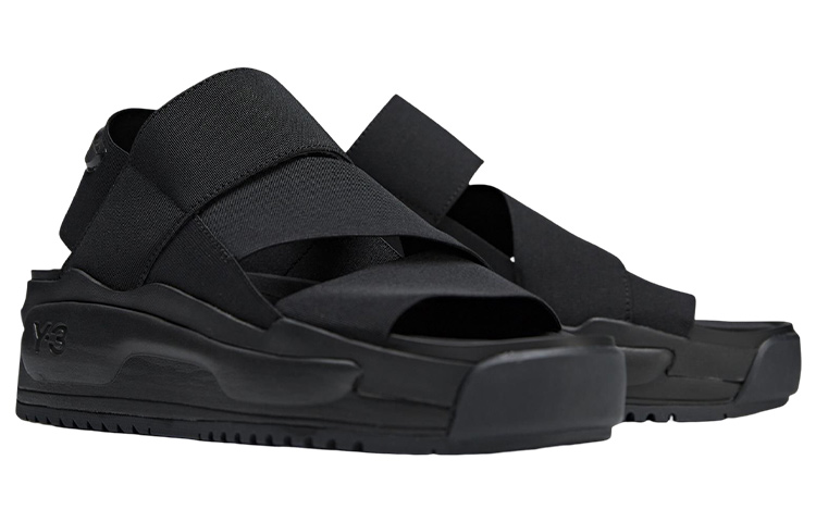 Lookbook Y-3ライバルリー サンダル 黒メッシュ (Y-3 Riibaru-rii Sandaru Kuro Messhu) FZ6401