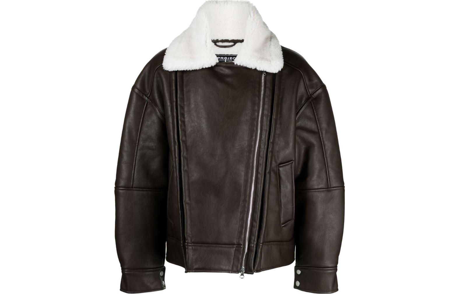 Y/Project FW23 Brown Collared Long-Sleeve Jacket Unisex JACK108S25F456