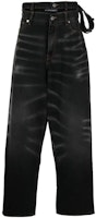 Y/Project FW23 Washed Vintage Black Wide-Leg Jeans Unisex JEAN48S25-BLACK Y/Project FW23 Washed Vintage Black Wide-Leg Jeans Unisex JEAN48S25-BLACK
