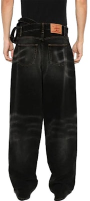 Y/Project FW23 Seluar Jeans Kaki Lebar Hitam Vintage Pudar Unisex JEAN48S25-BLACK Shop Y/Project FW23 Seluar Jeans Kaki Lebar Hitam Vintage Pudar Unisex JEAN48S25-BLACK