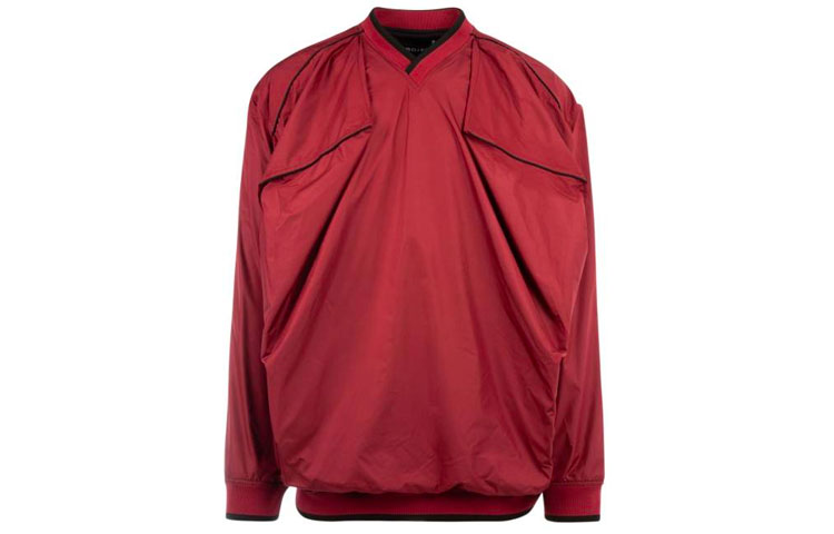 Y/Project Oversized Red Pullover Sweatshirt with Piping Detail Unisex SWEAT34S17F39BORDEAUX