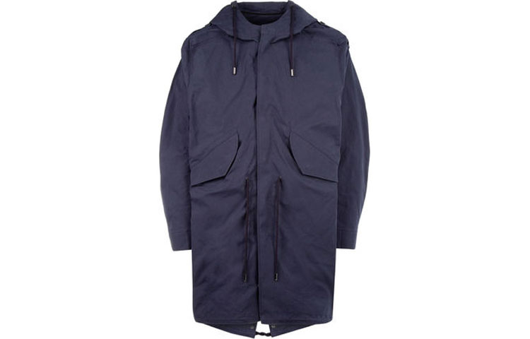 Y/Project Solid Color Hoodie Jacket Navy Blue - PARKA4S17D04NAVY