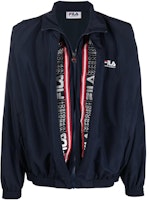 Y/Project SS22 Layered Bust Logo Patch Detail Zip Jacket Unisex Blue. YPFIJACK1S22F376NAVY Y/Project SS22 Layered Bust Logo Patch Detail Zip Jacket Unisex Blue. YPFIJACK1S22F376NAVY