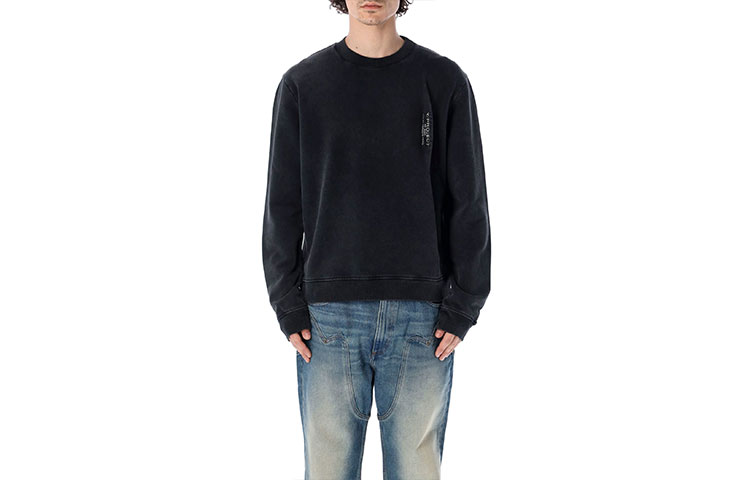 Y/Project SS22 Letter Print Crewneck Long Sleeve Pullover Sweatshirt Black SWEAT45S22J11