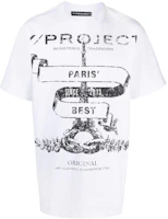 Y/Project SS23 Graphic Print White Crewneck Short Sleeve Tee TS75J38WHITE Y/Project SS23 Graphic Print White Crewneck Short Sleeve Tee TS75J38WHITE
