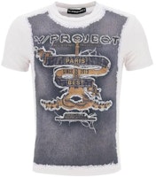 Y/Project SS23 White Crewneck Letter Print Slim Fit Short Sleeve T-Shirt TS77S24J104TAUNV Y/Project SS23 White Crewneck Letter Print Slim Fit Short Sleeve T-Shirt TS77S24J104TAUNV