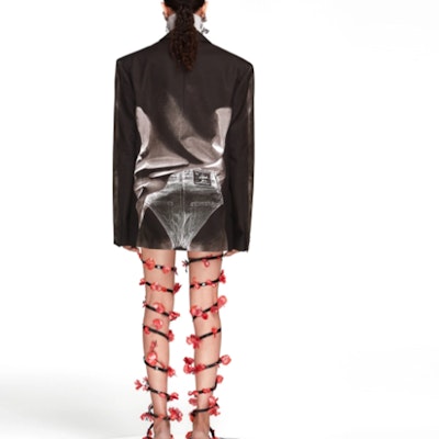 Y/Project x JPG Unisex Blazer Panjang Hitam Kolaborasi Cetakan. Blaz2_black Details for Y/Project x JPG Unisex Blazer Panjang Hitam Kolaborasi Cetakan. Blaz2_black