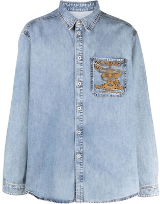 Y/Project Kemeja Lengan Panjang Kerah Lancip Logo Bordir SHIRT69D52HBLUE Buy Y/Project Kemeja Lengan Panjang Kerah Lancip Logo Bordir SHIRT69D52HBLUE