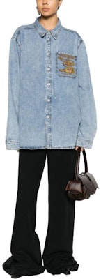 Y/Project Kemeja Lengan Panjang Kerah Lancip Logo Bordir SHIRT69D52HBLUE Shop Y/Project Kemeja Lengan Panjang Kerah Lancip Logo Bordir SHIRT69D52HBLUE